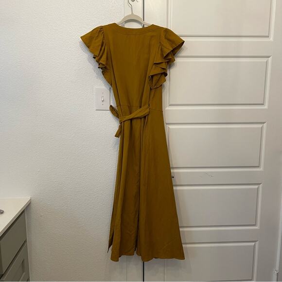 Madewell Lora Linen Wrap Dress - Picture 3 of 6